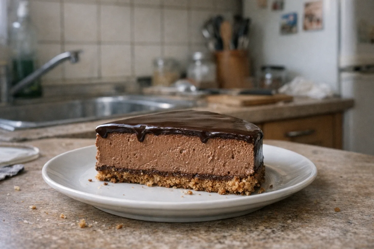 Čokoládový nepečený cheesecake