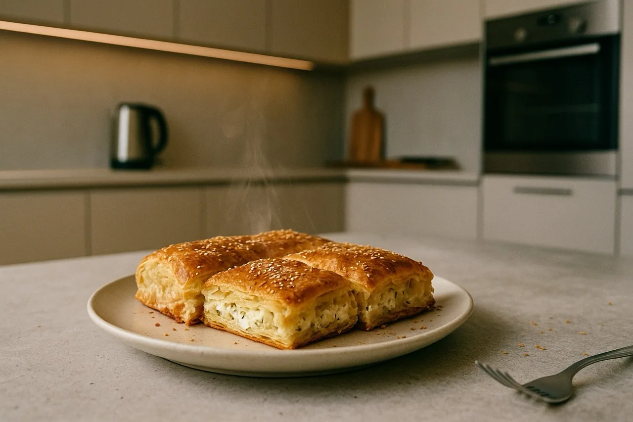 Börek z listového těsta se sýrovou náplní