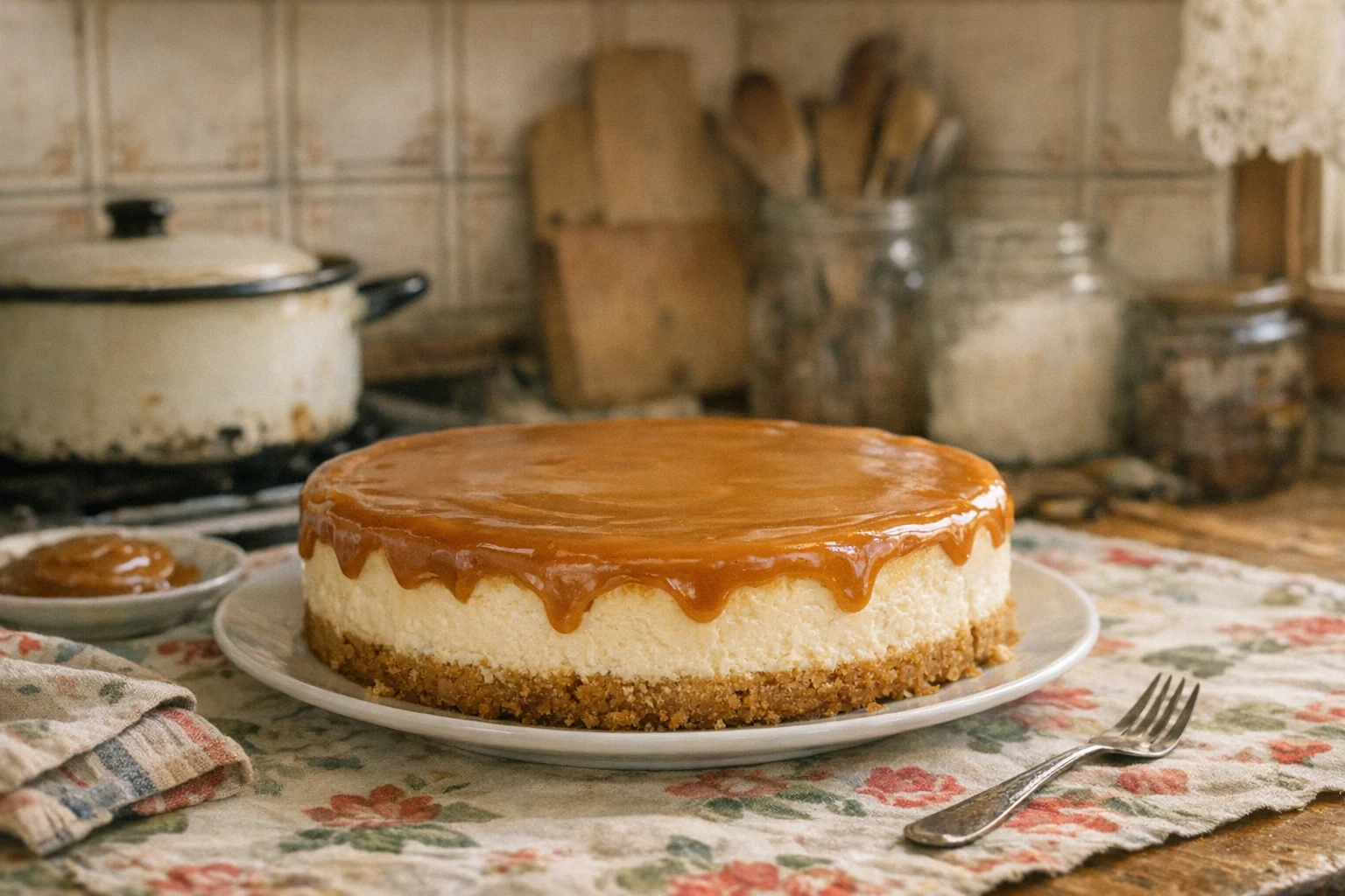 Karamelový cheesecake