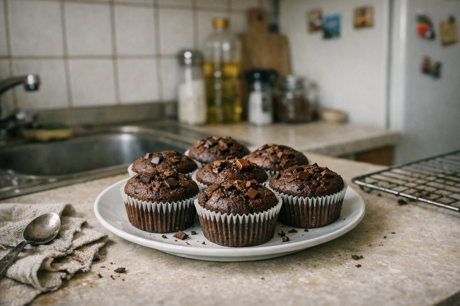 Hrníčkové čokoládové muffiny