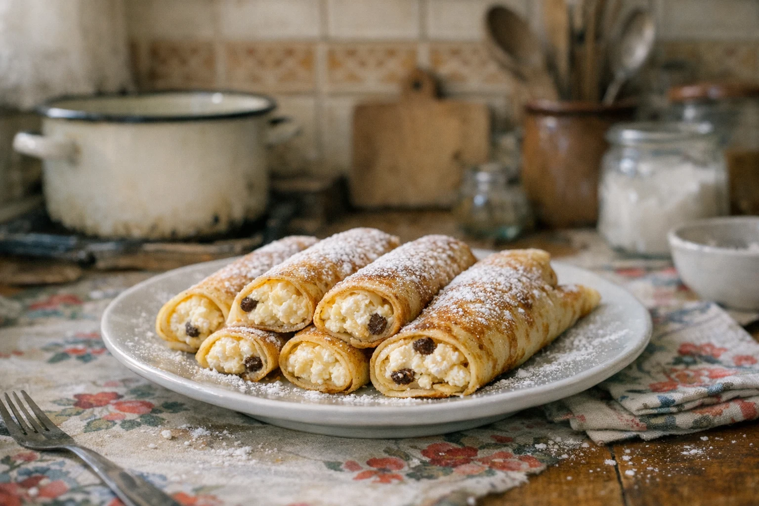 Palačinky s tvarohovou náplní
