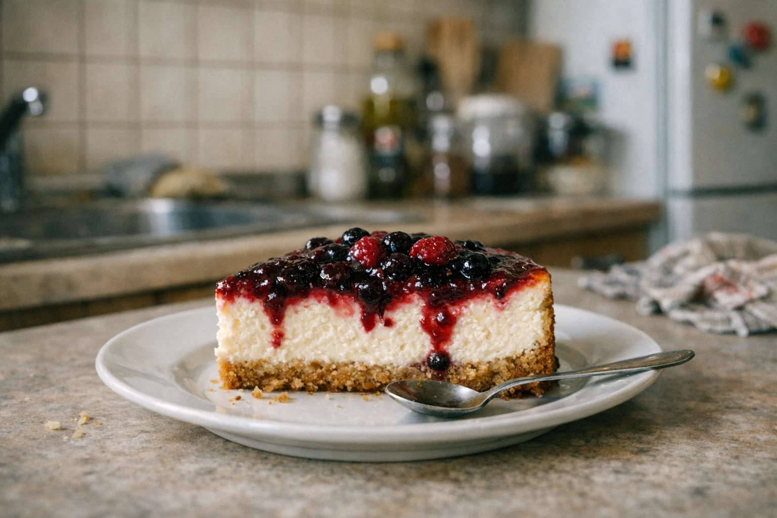 Tvarohový cheesecake s lesním ovocem