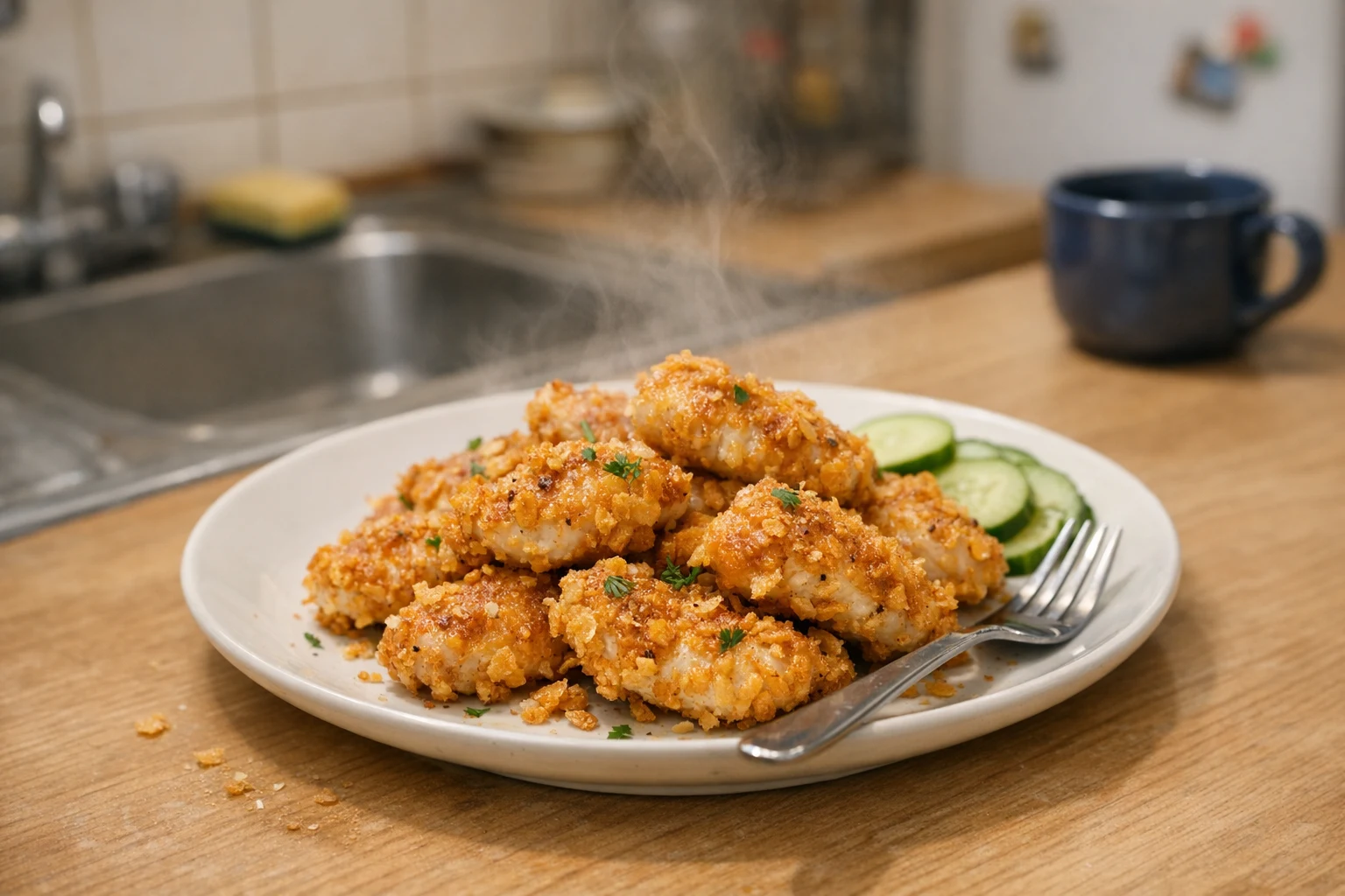 Kuřecí prsa v cornflakes