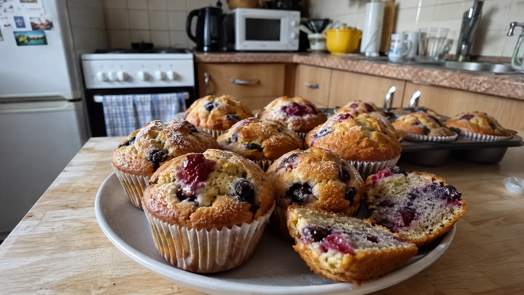 Muffiny s ovocem