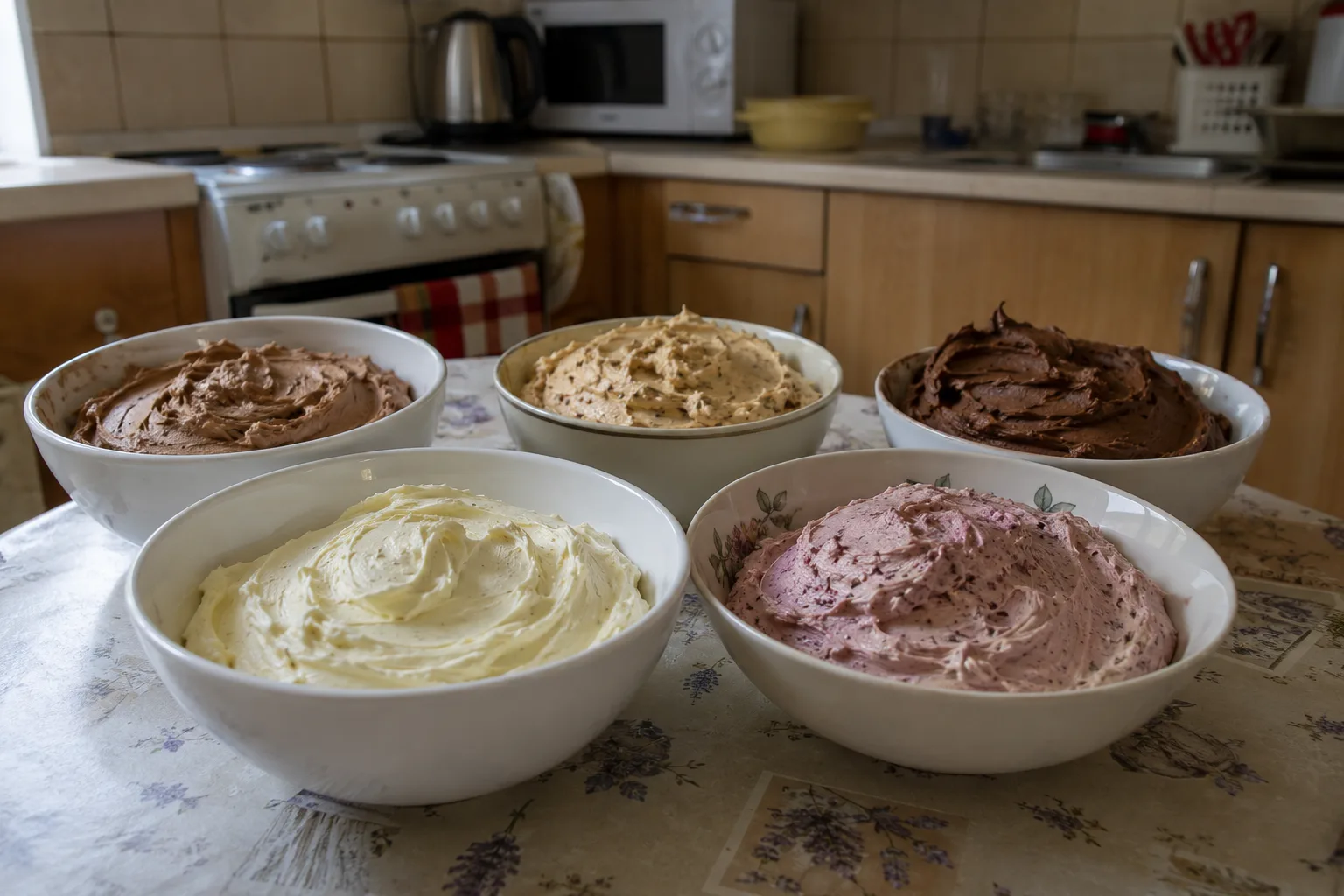 Americký máslový krém (vanilkový, čokoládový, kávový, oříškový, ovocný)