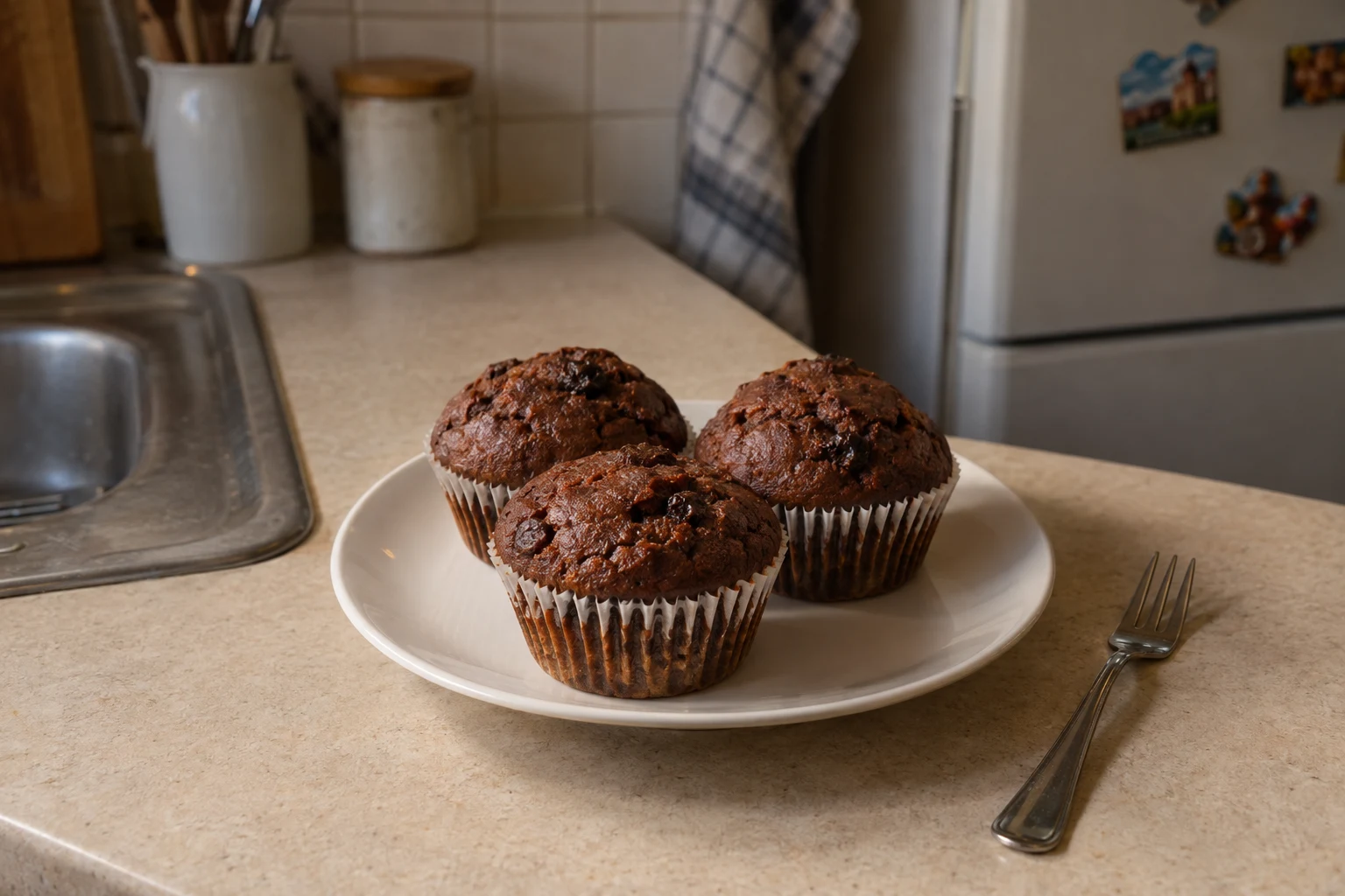Muffiny s čokoládovým pudinkem